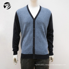 Autumn Mens sweater wool cardigan sweaters men striped cardigans navy knitting